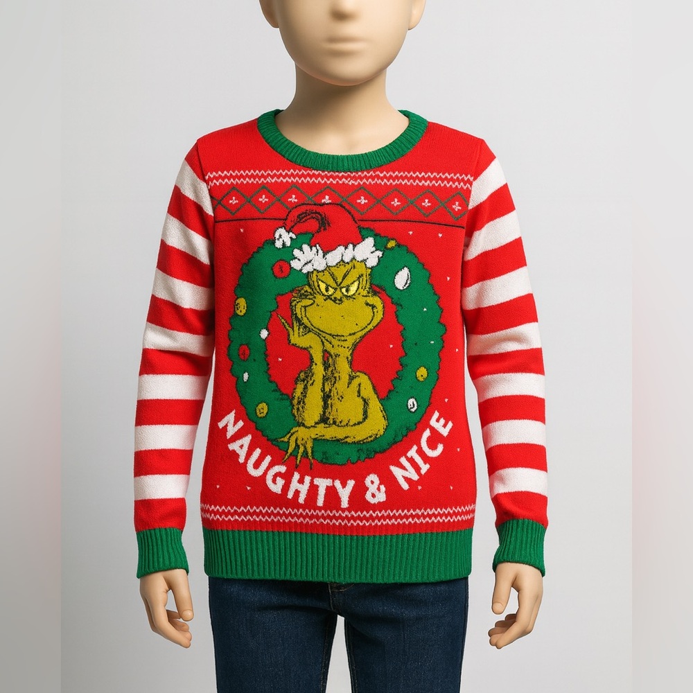 🎄 GRINCH Ugly Christmas Sweater – Naughty & Nice 🎄